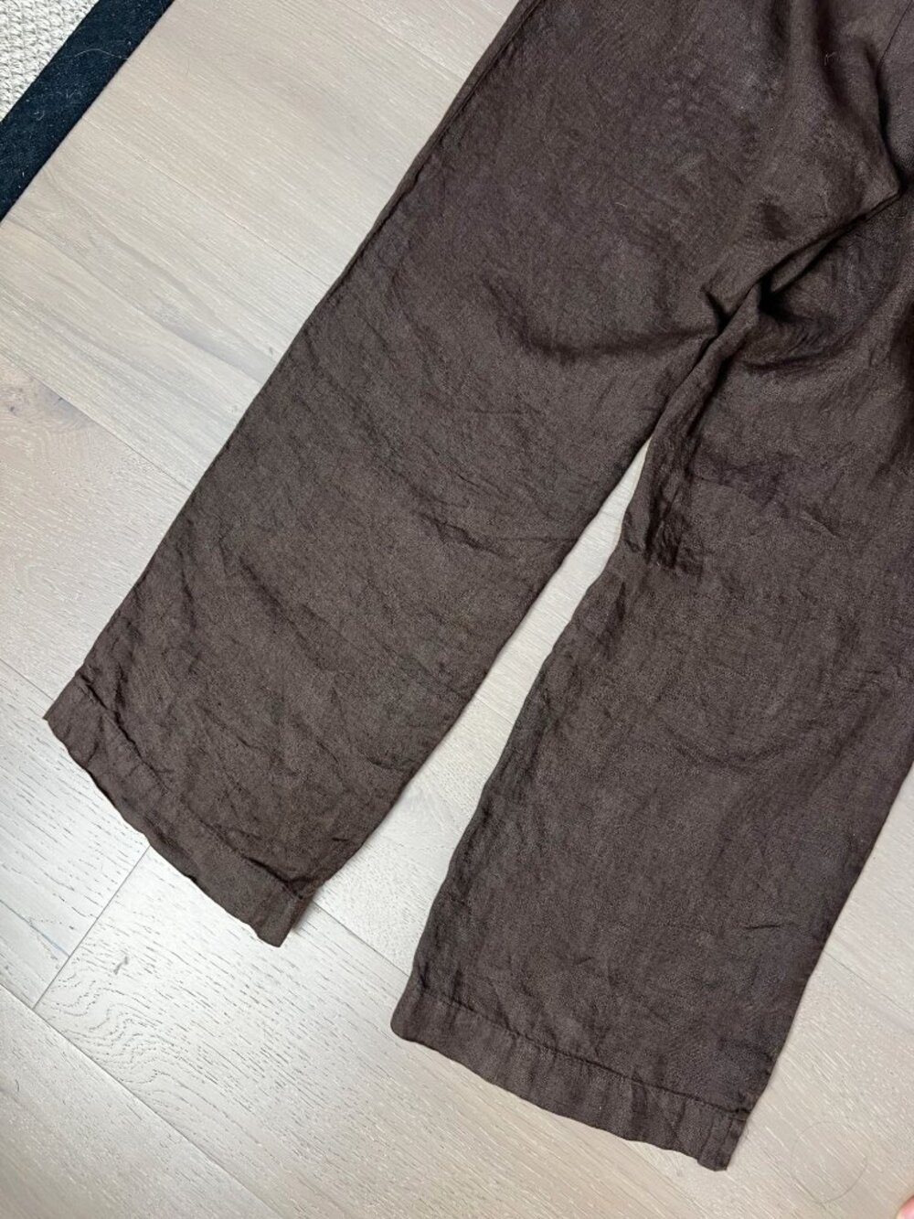 VIR VITA Marina Pleated Linen Trouser Sz S Chestnut - Picture 9 of 12
